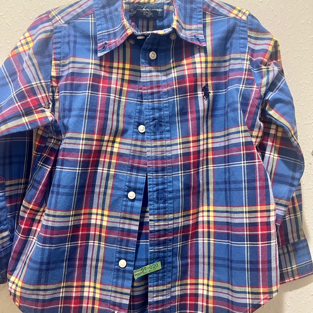 Ralph Lauren- Blue, Red, Yellow button down